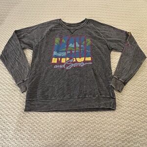 Maui And‎ Sons Super Soft Sweatshirt Mens Sz Large Dark Gray